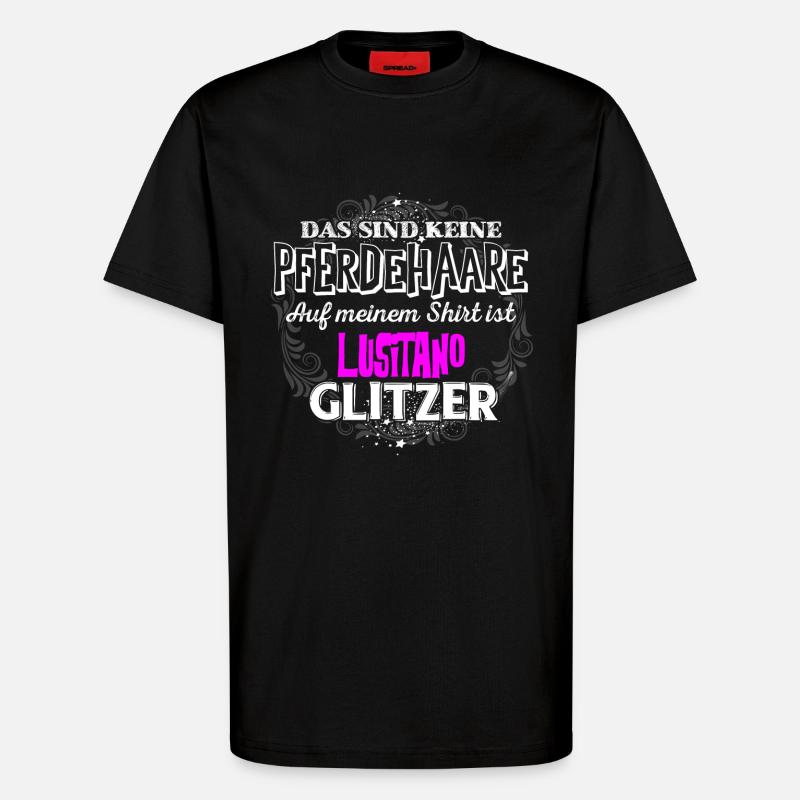 LUSITANO - Glitzer - T-Shirt - made by SPREAD - SOLID BLACK