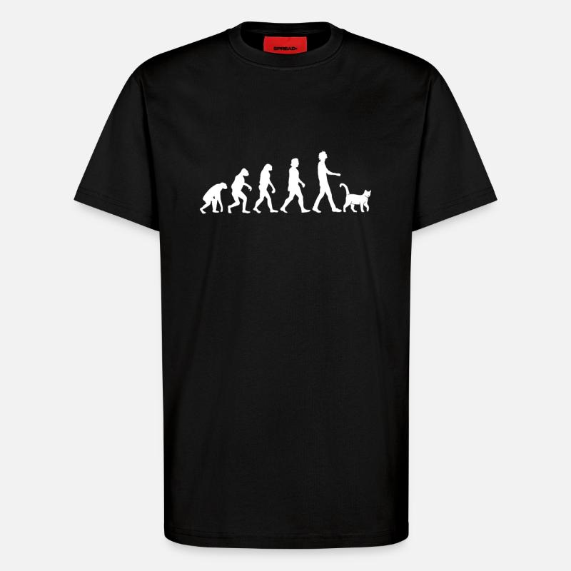 Cats Evolution - T-Shirt - made by SPREAD - SOLID BLACK