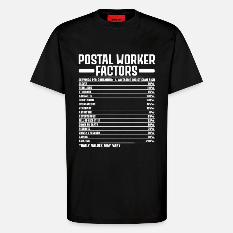 Facteurs Facteurs Facteurs Facteurs J - T-shirt bio décontracté fabriqué en UE - SOLID BLACK