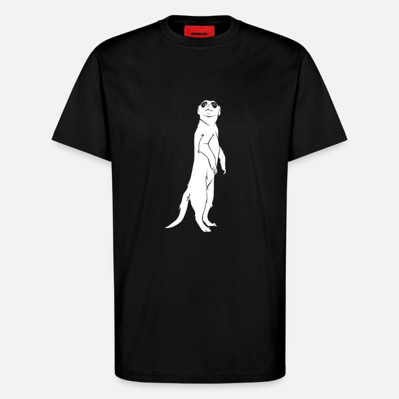 Erdmännchen - T-Shirt - made by SPREAD - SOLID BLACK