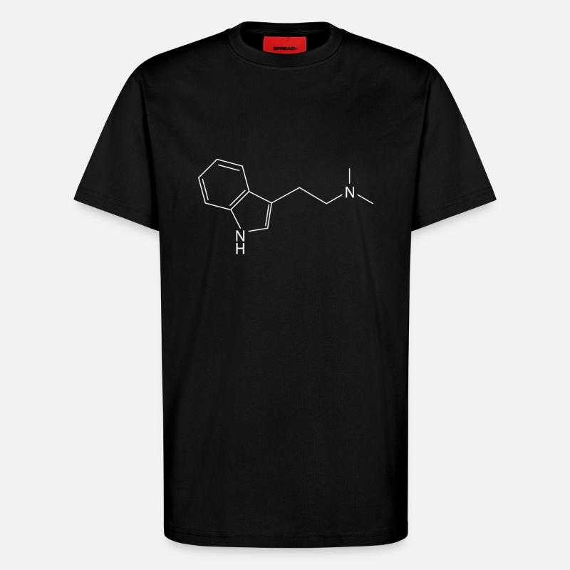 DMT Molekül Ayahuasca Dimethyltrypthamin - T-Shirt - made by SPREAD - SOLID BLACK