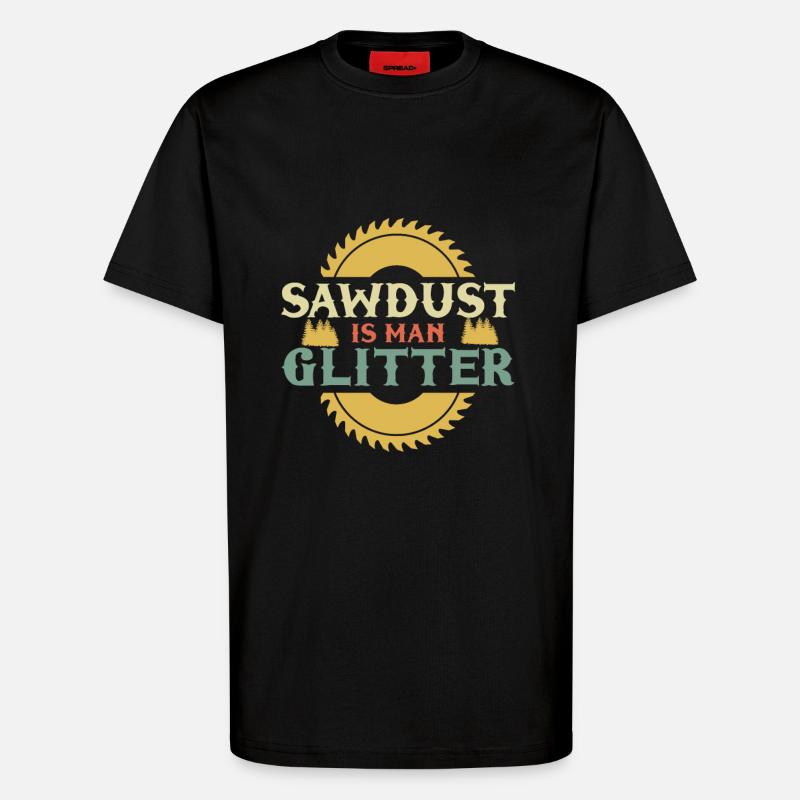Holzschneider Geschenk - T-Shirt - made by SPREAD - SOLID BLACK