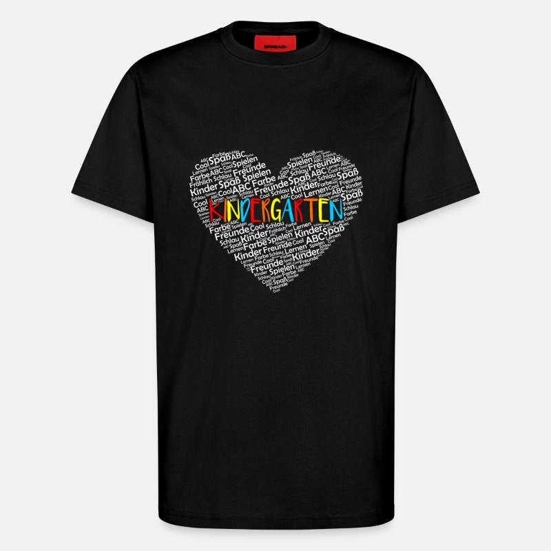 jardin d'enfants - T-shirt bio décontracté fabriqué en UE - SOLID BLACK