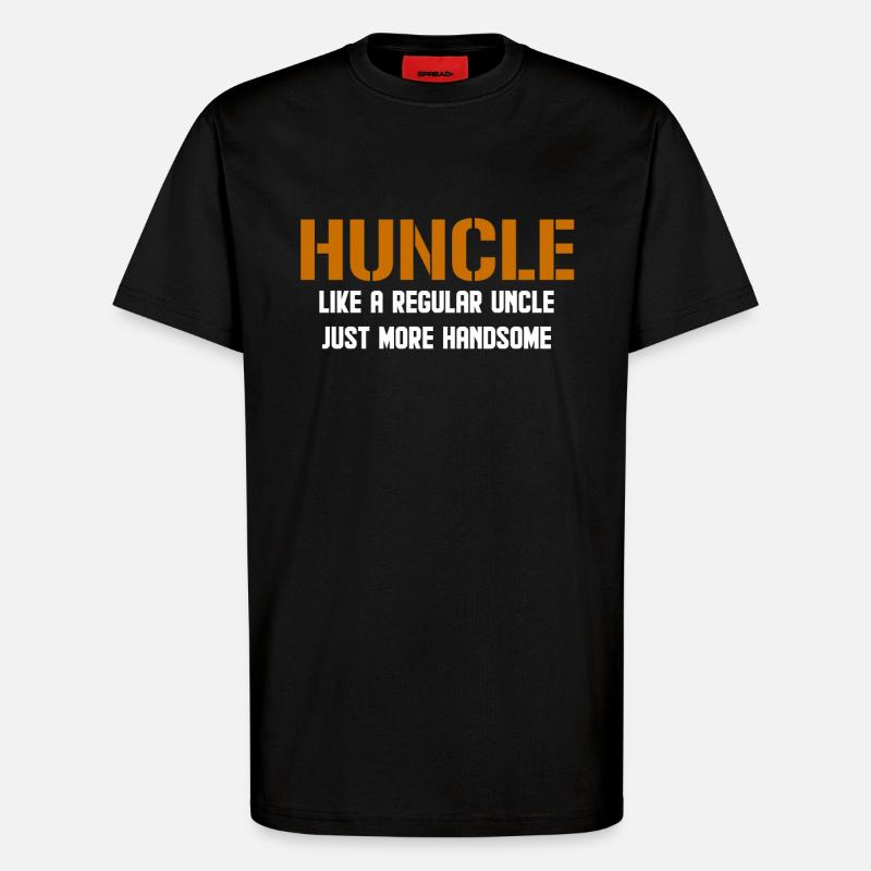 Huncle Like Regular Uncle - T-Shirt - made by SPREAD - SOLID BLACK