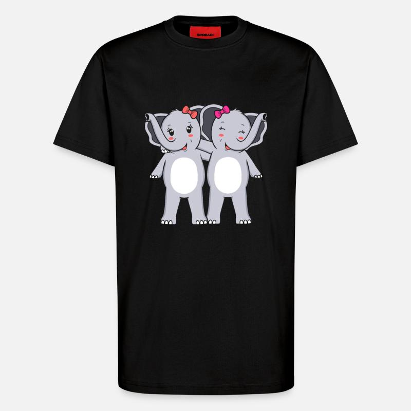 Elephanten Elefanten - T-Shirt - made by SPREAD - SOLID BLACK