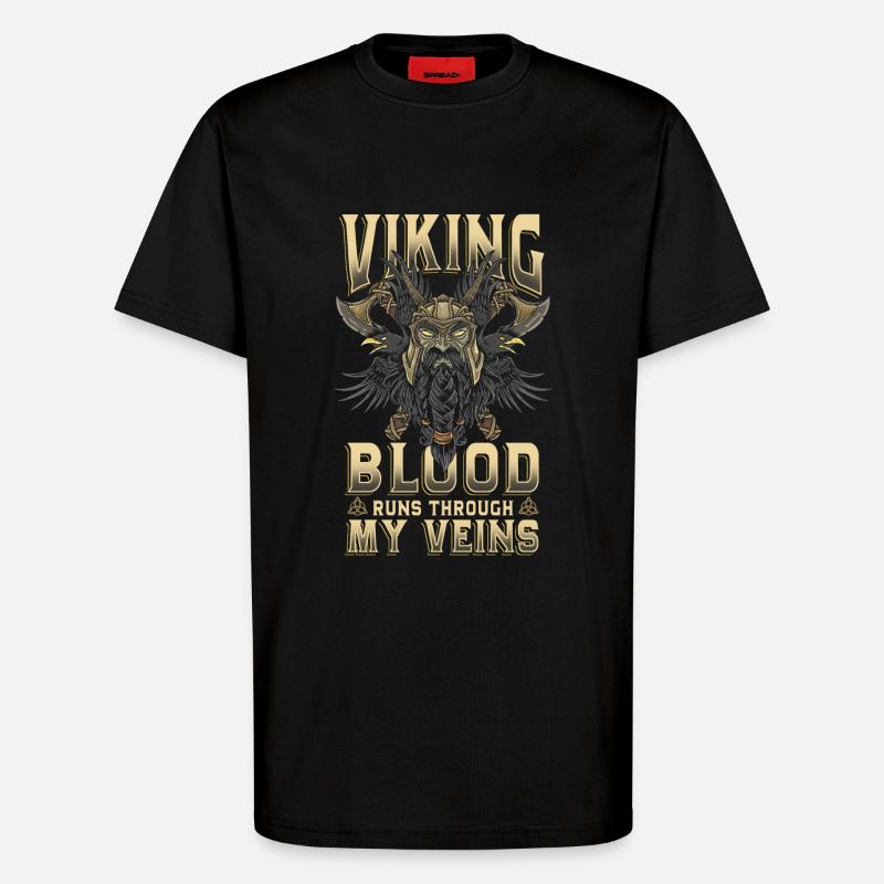 Wikinger - T-Shirt - made by SPREAD - SOLID BLACK