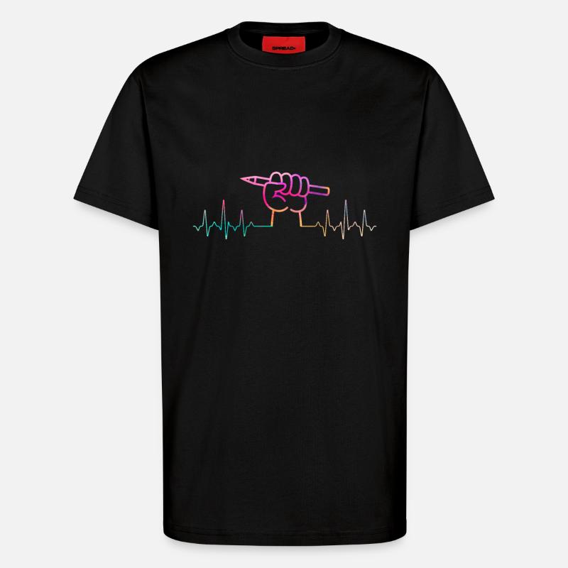 Zeichner Zeichnen Zeichenstift - T-Shirt - made by SPREAD - SOLID BLACK