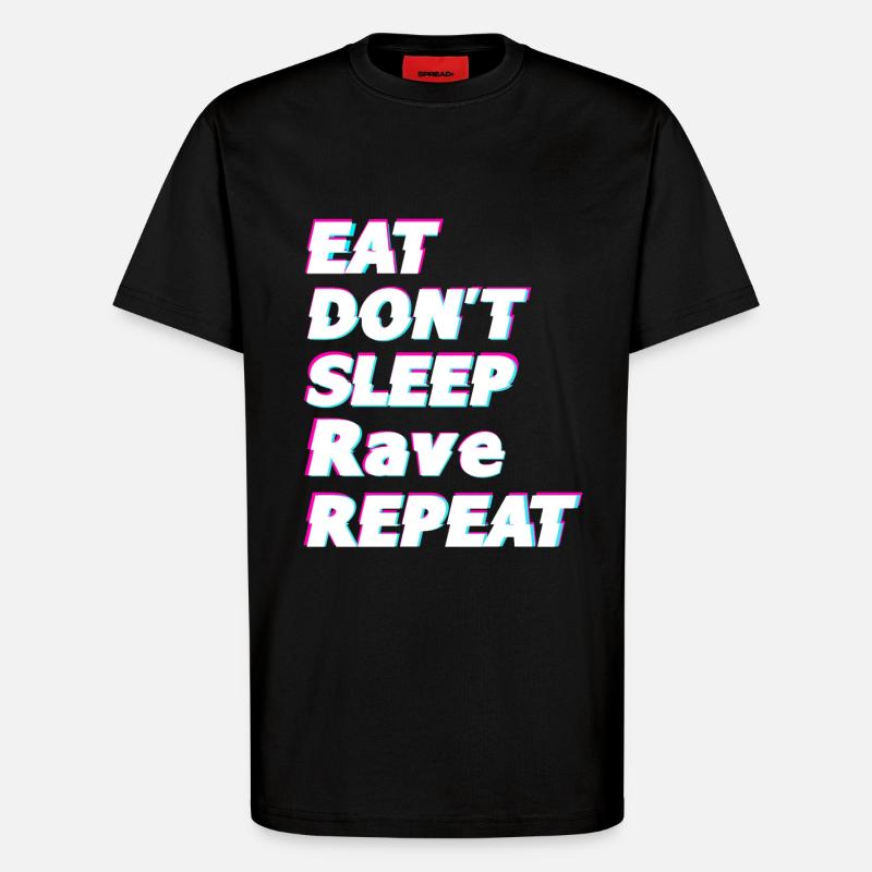Raver Geschenkidee - T-Shirt - made by SPREAD - SOLID BLACK
