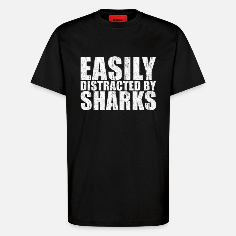 Dicton requin - T-shirt bio décontracté fabriqué en UE - SOLID BLACK