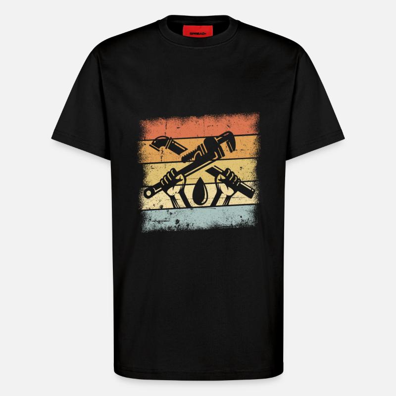 Klempner - T-Shirt - made by SPREAD - SOLID BLACK