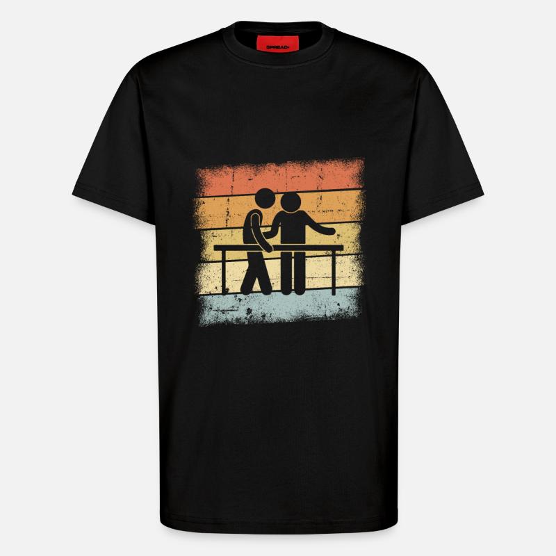 Physiotherapeut Geschenk - T-Shirt - made by SPREAD - SOLID BLACK
