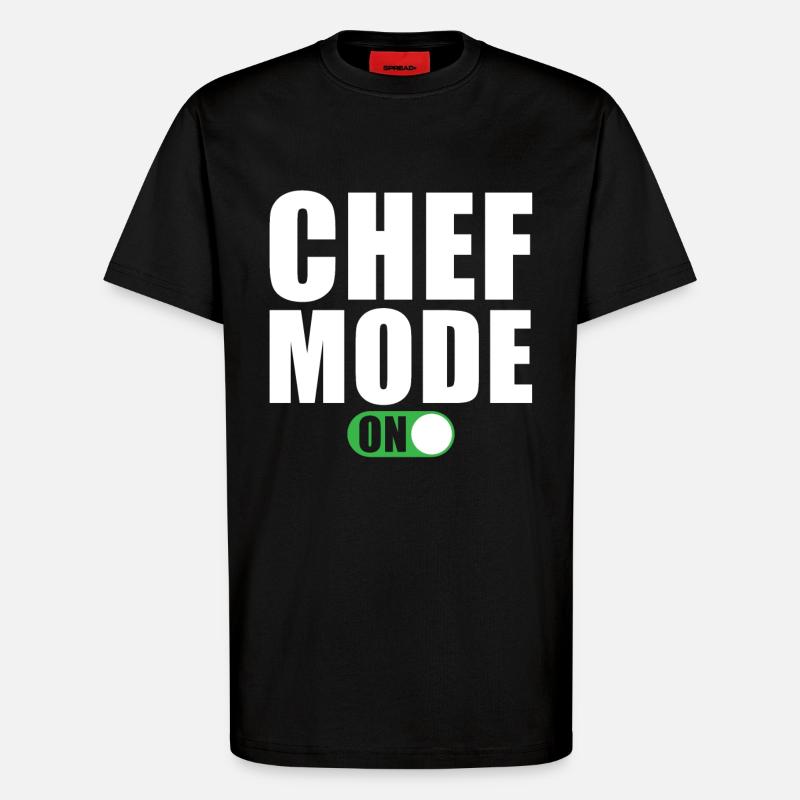 Mode Chef activé - T-shirt bio décontracté fabriqué en UE - SOLID BLACK