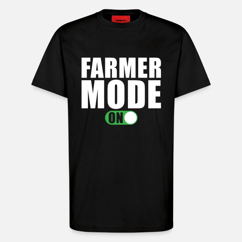 Farmer Mode On - T-Shirt - made by SPREAD - SOLID BLACK