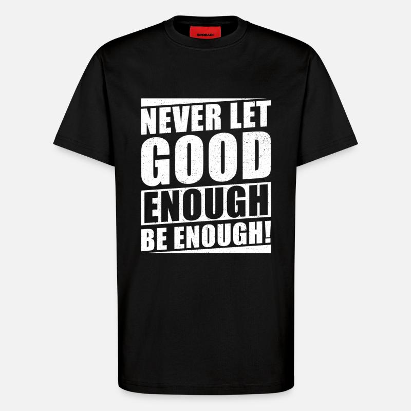 Motivation Objectifs de réussite Dire - T-shirt bio décontracté fabriqué en UE - SOLID BLACK
