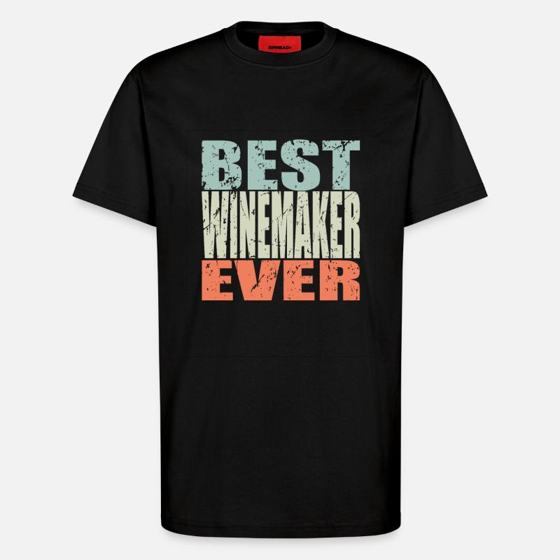 Best Winemaker ever Winemaker Gift - T-Shirt - made by SPREAD - SOLID BLACK