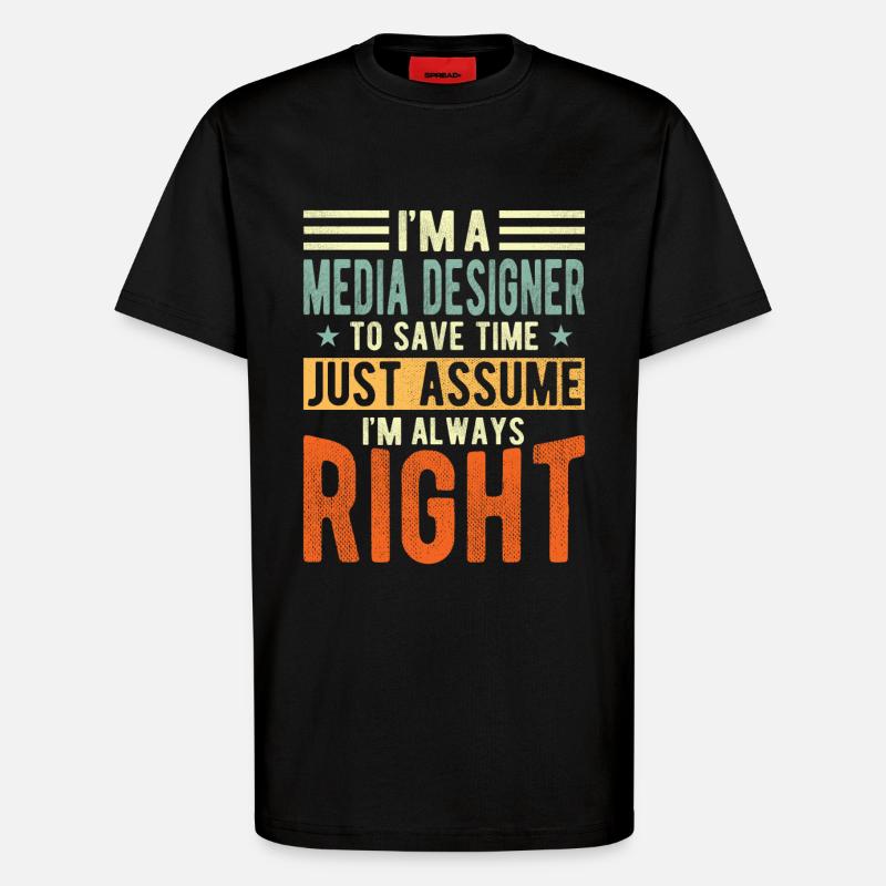 Mediendesigner - T-Shirt - made by SPREAD - SOLID BLACK