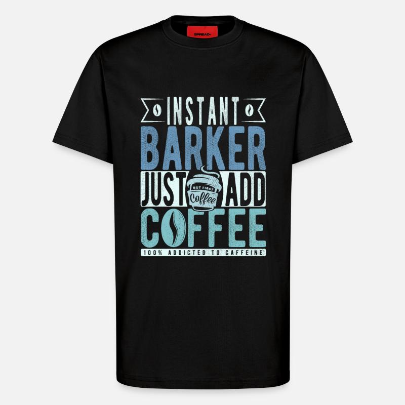 Dicton de café Buchalter - T-shirt bio décontracté fabriqué en UE - SOLID BLACK