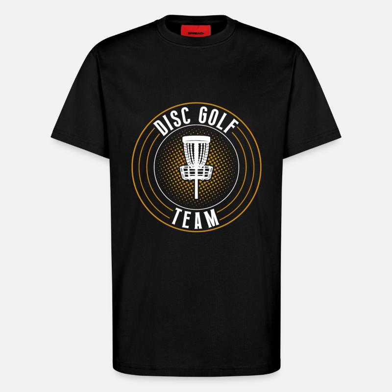 Équipe de disc golf - T-shirt bio décontracté fabriqué en UE - SOLID BLACK