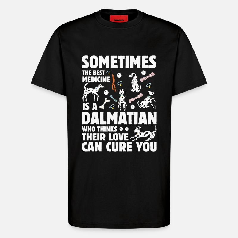Drôle de dicton dalmate - T-shirt bio décontracté fabriqué en UE - SOLID BLACK