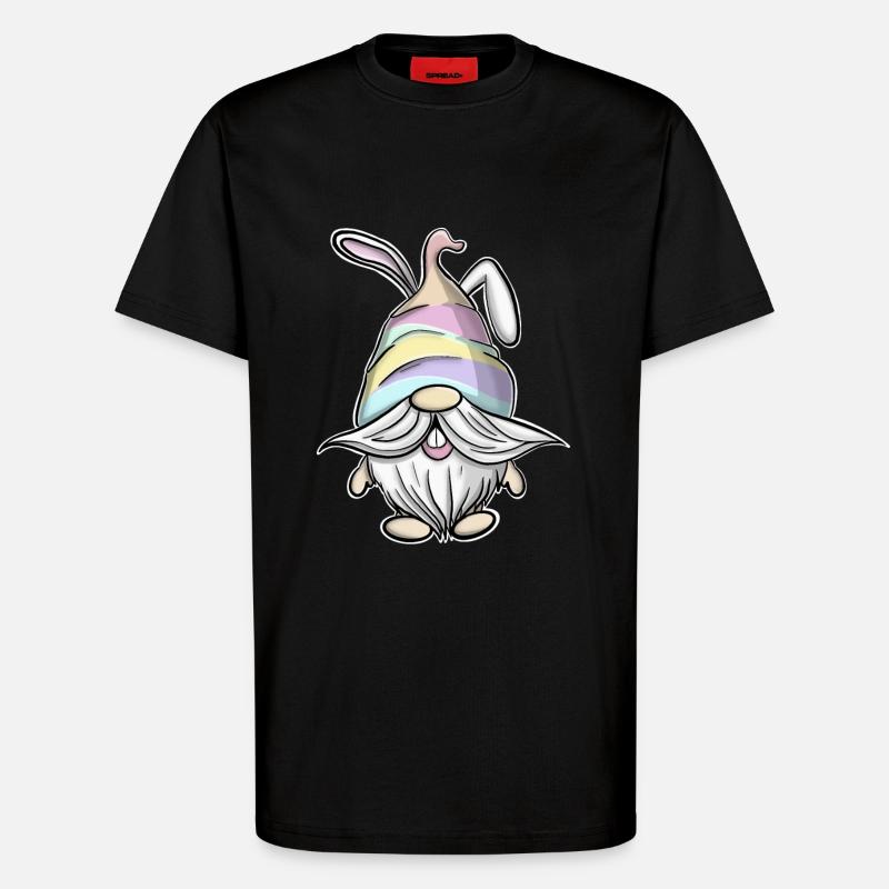 Easter Gnome Gnomes - T-Shirt - made by SPREAD - SOLID BLACK