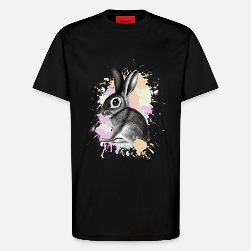 Rabbit Rabbit - T-Shirt - made by SPREAD - SOLID BLACK