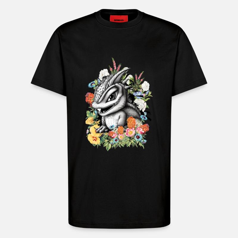 Dragon - T-Shirt - made by SPREAD - SOLID BLACK