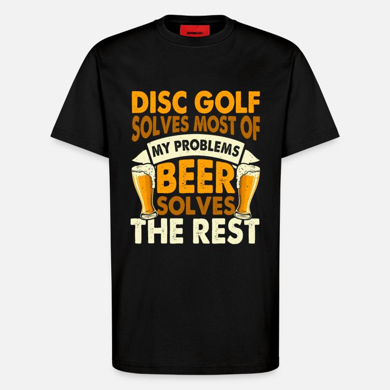Discgolf Disc Golf - T-Shirt - made by SPREAD - SOLID BLACK