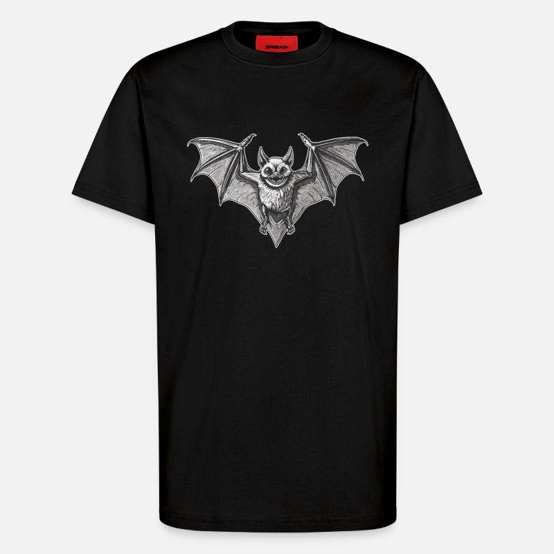 Bat Bats Bat - T-Shirt - made by SPREAD - SOLID BLACK