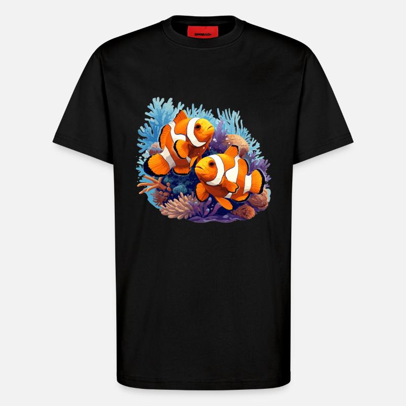 Clownfish Clownfische Clownfisch - T-Shirt - made by SPREAD - SOLID BLACK