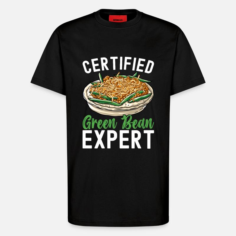 Casserole de haricots verts - T-shirt bio décontracté fabriqué en UE - SOLID BLACK