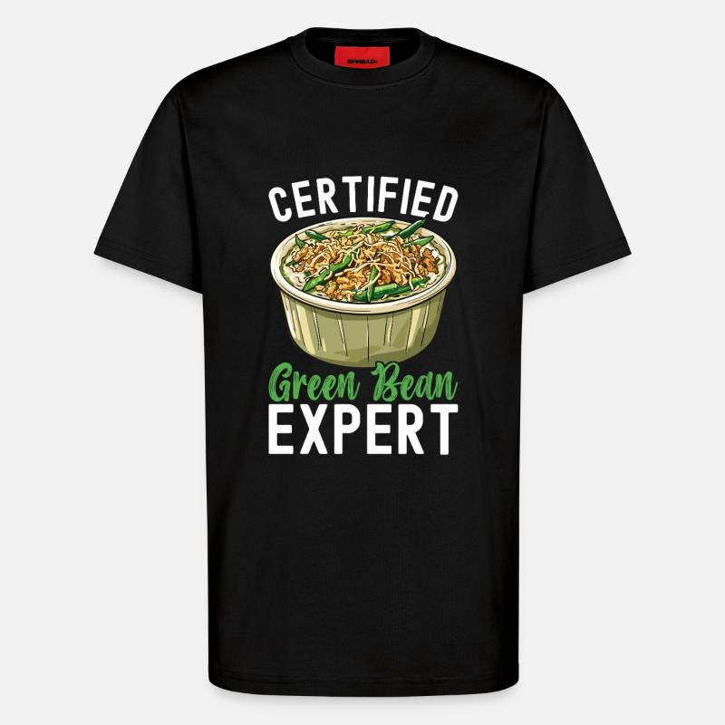 Casserole de haricots verts - T-shirt bio décontracté fabriqué en UE - SOLID BLACK