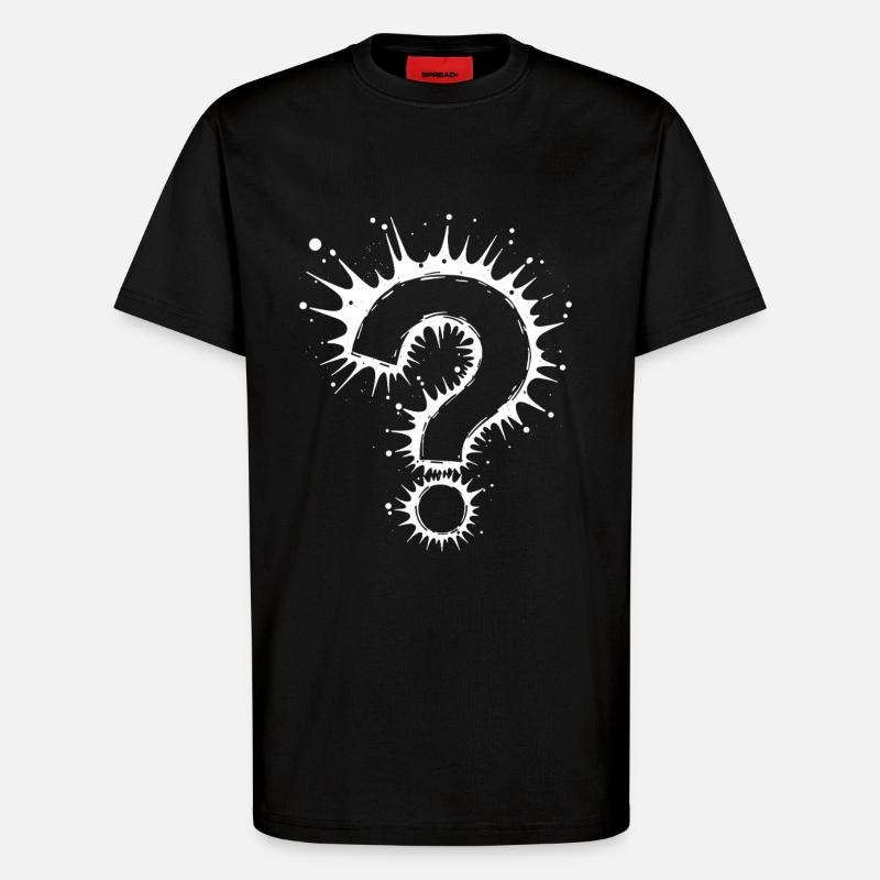 Quel point d’interrogation Splash - T-shirt bio décontracté fabriqué en UE - SOLID BLACK