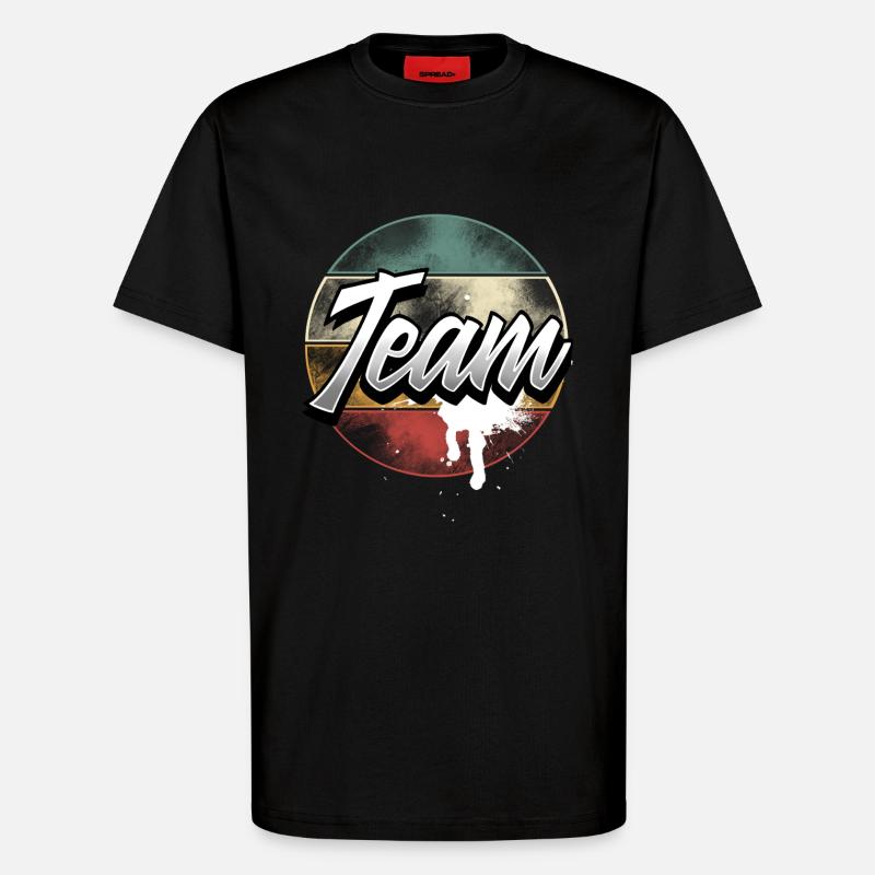 Team - T-Shirt - made by SPREAD - SOLID BLACK