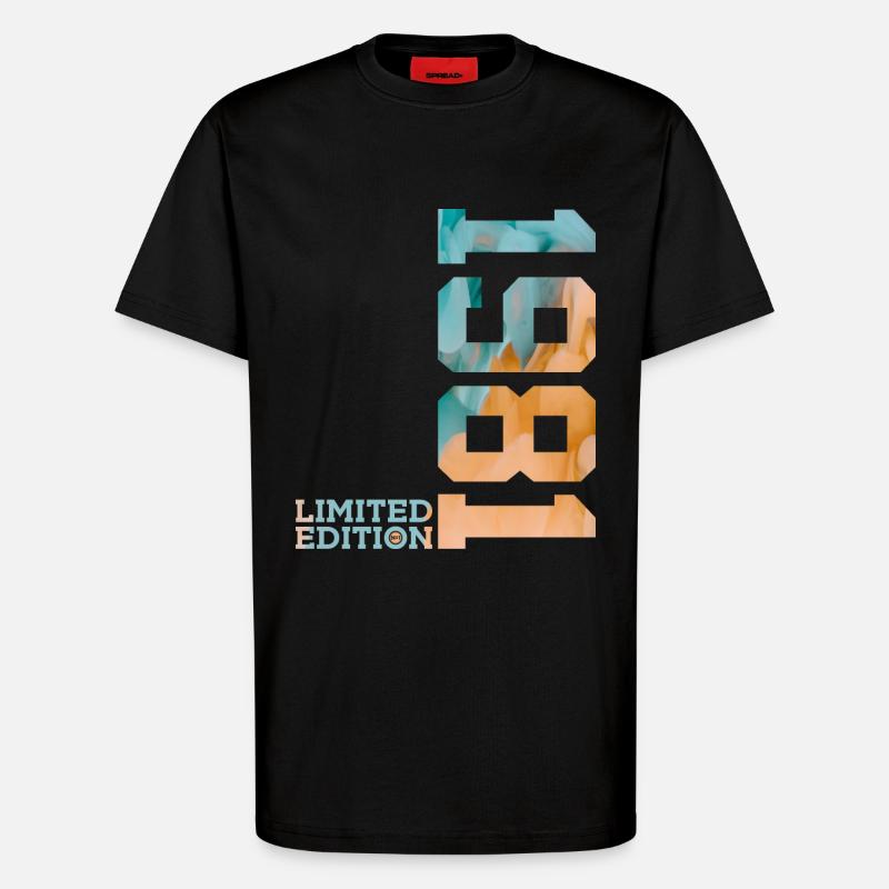 45E ANNIVERSAIRE ÉDITION LIMITÉE 1981 - T-shirt bio décontracté fabriqué en UE - SOLID BLACK