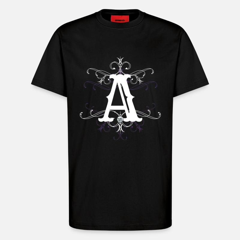 Buchstabe A Buchstabe-A - T-Shirt - made by SPREAD - SOLID BLACK