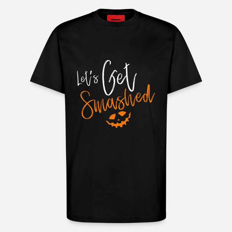Halloween pumpkin gift Lantern trickle - T-Shirt - made by SPREAD - SOLID BLACK