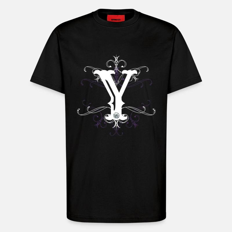 Buchstabe Y Ypsilon Buchstabe-Y - T-Shirt - made by SPREAD - SOLID BLACK