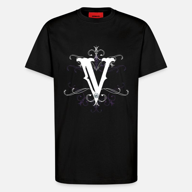Point V V) v) - T-shirt bio décontracté fabriqué en UE - SOLID BLACK