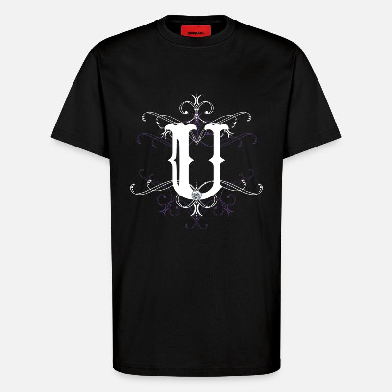 Buchstabe U Buchstabe-U - T-Shirt - made by SPREAD - SOLID BLACK