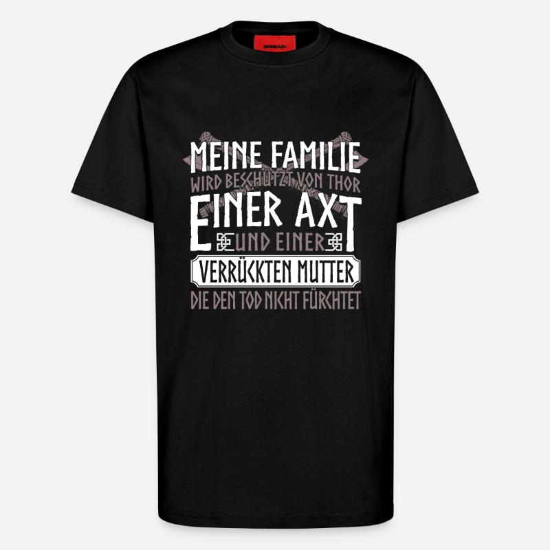 Verrückte Mutter - T-Shirt - made by SPREAD - SOLID BLACK