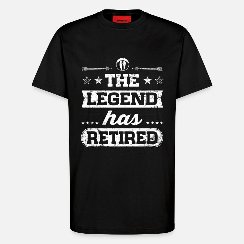 The Legend Has Retired - T-Shirt - made by SPREAD - SOLID BLACK