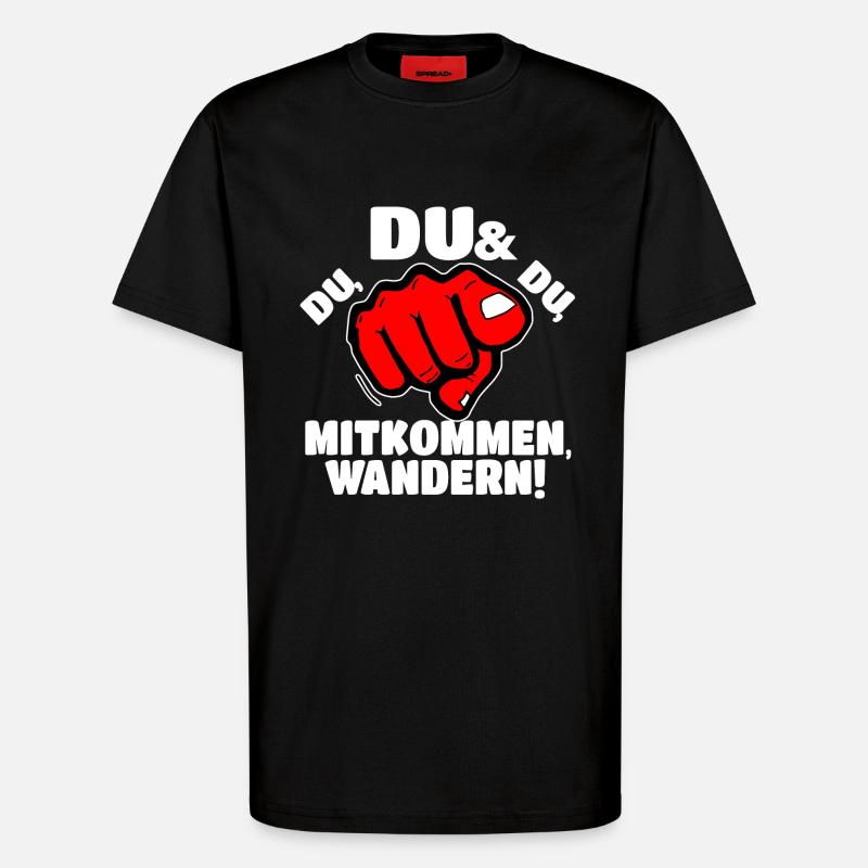 wanderern - T-Shirt - made by SPREAD - SOLID BLACK