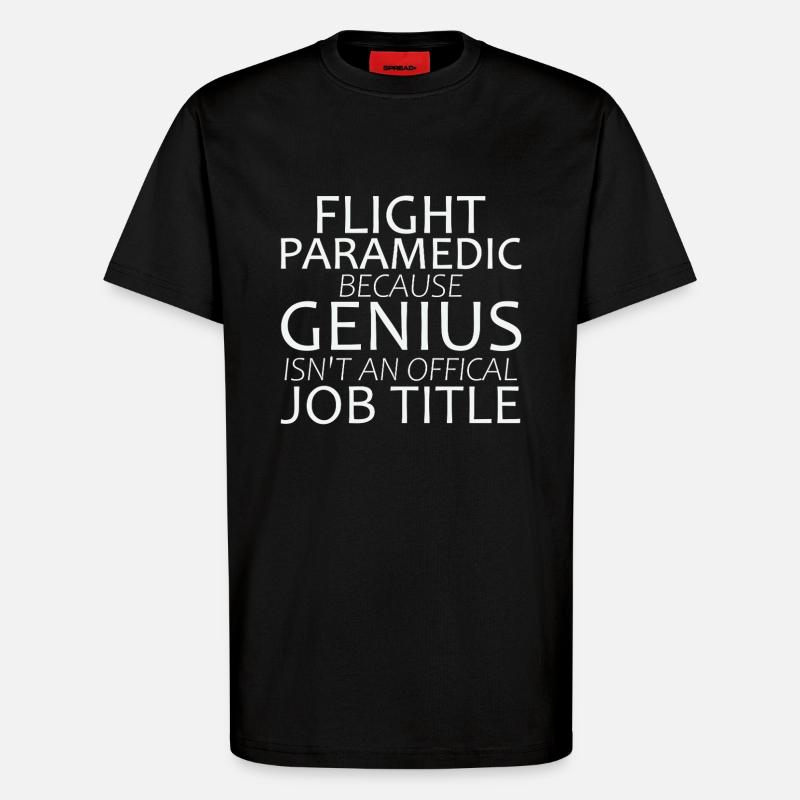 Flight Paramedic Genius Luftrettung - T-Shirt - made by SPREAD - SOLID BLACK