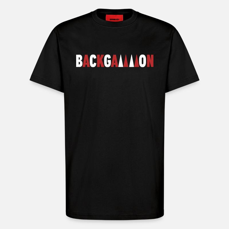 Backgammon - T-Shirt - made by SPREAD - SOLID BLACK
