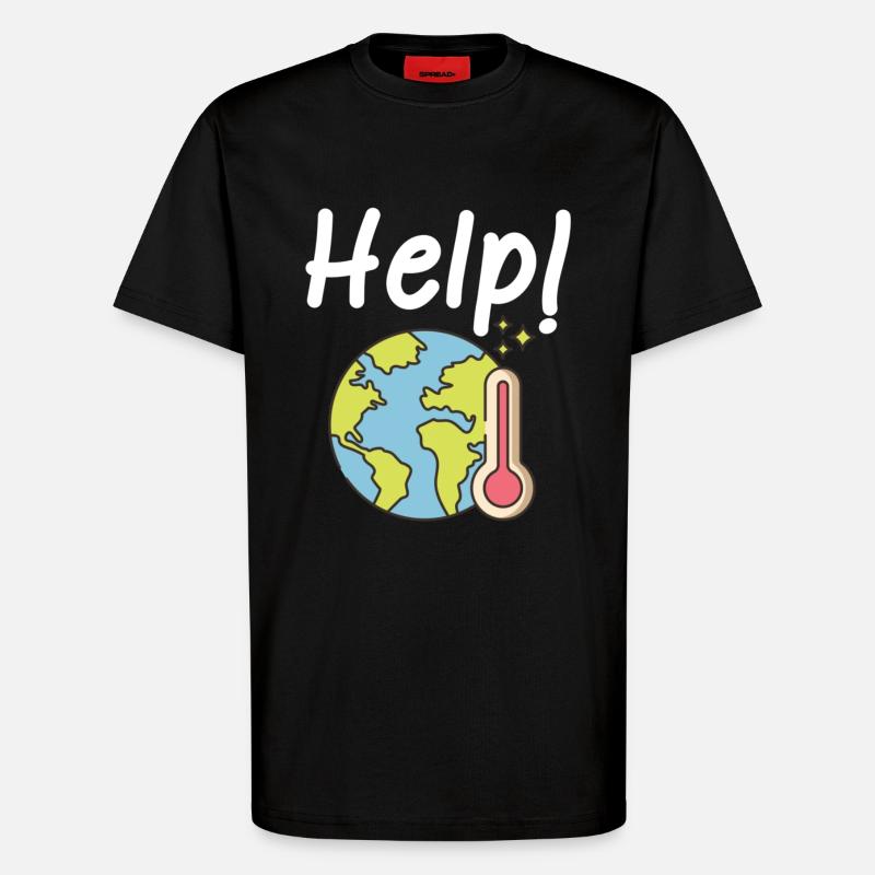 Klimawandel Klimaschutz - T-Shirt - made by SPREAD - SOLID BLACK