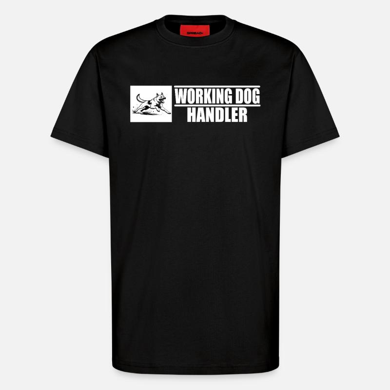 Working Dog Handler Motiv  - T-Shirt - made by SPREAD - SOLID BLACK