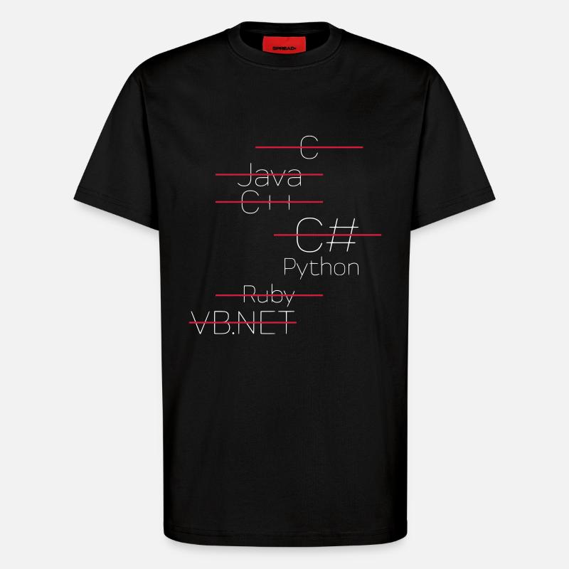 PYTHON CODING / PROGRAMMING LANGUAGE - T-Shirt - made by SPREAD - SOLID BLACK