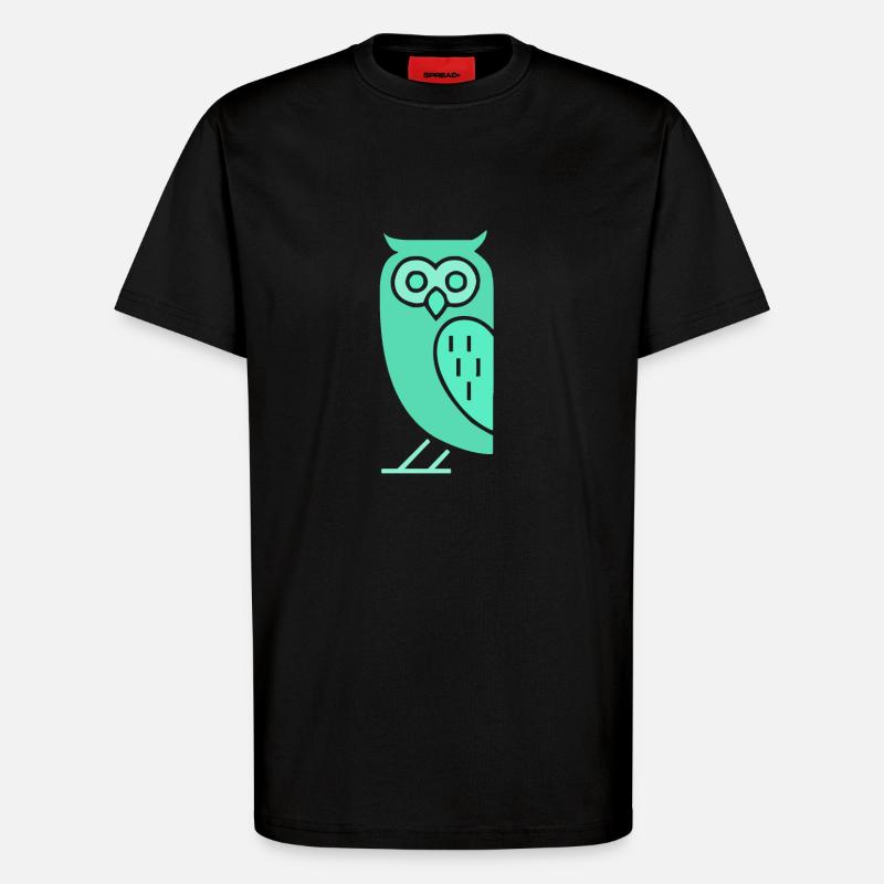 Eule - T-Shirt - made by SPREAD - SOLID BLACK
