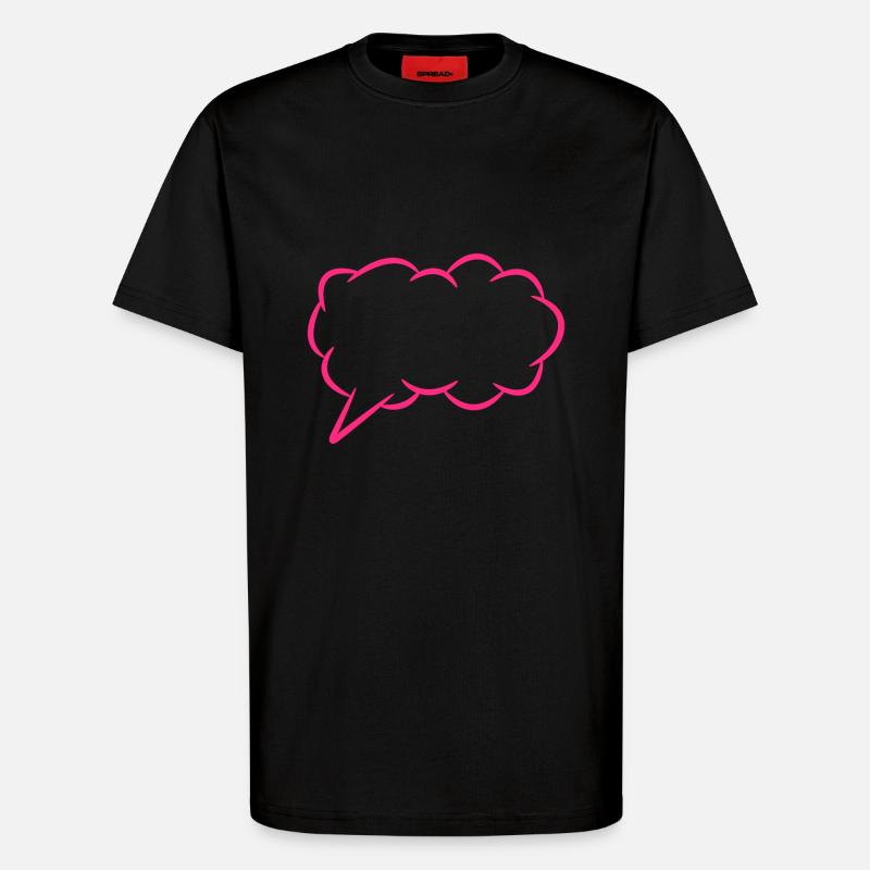 Speech bubble thought bubble - T-Shirt - made by SPREAD - SOLID BLACK