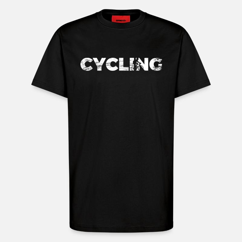 Lustiger Radfahrer - T-Shirt - made by SPREAD - SOLID BLACK